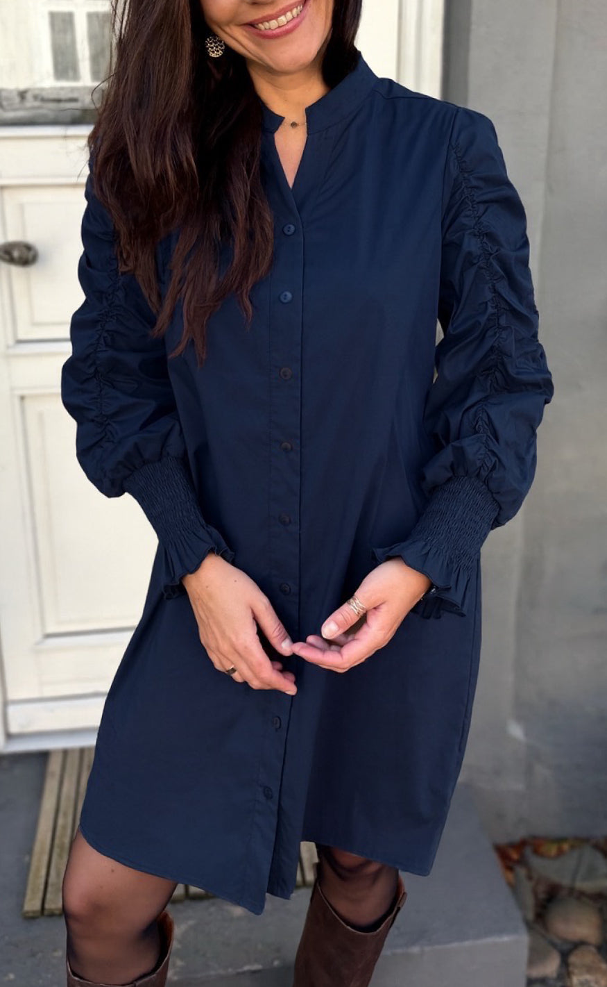 Say INA Copenhagen Kjole - Rina Ruffle - Navy Blue